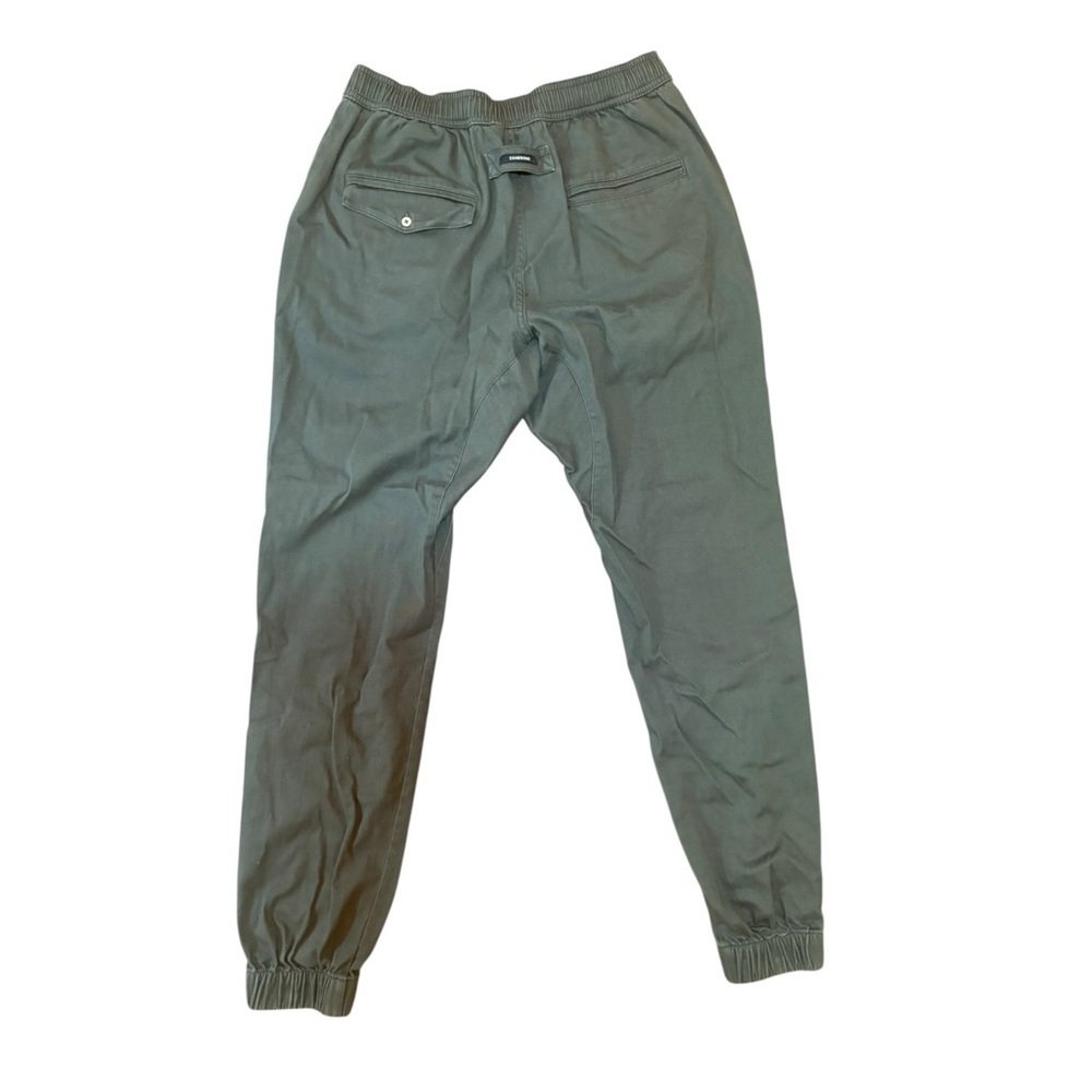 ZANEROBE Sureshot Jogger Olive Green Cotton Stretch Elastic Waist Men’s Sz 36 - Picture 2 of 7